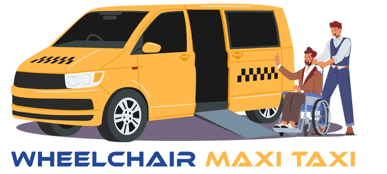 Wheelchair maxi taxi logo